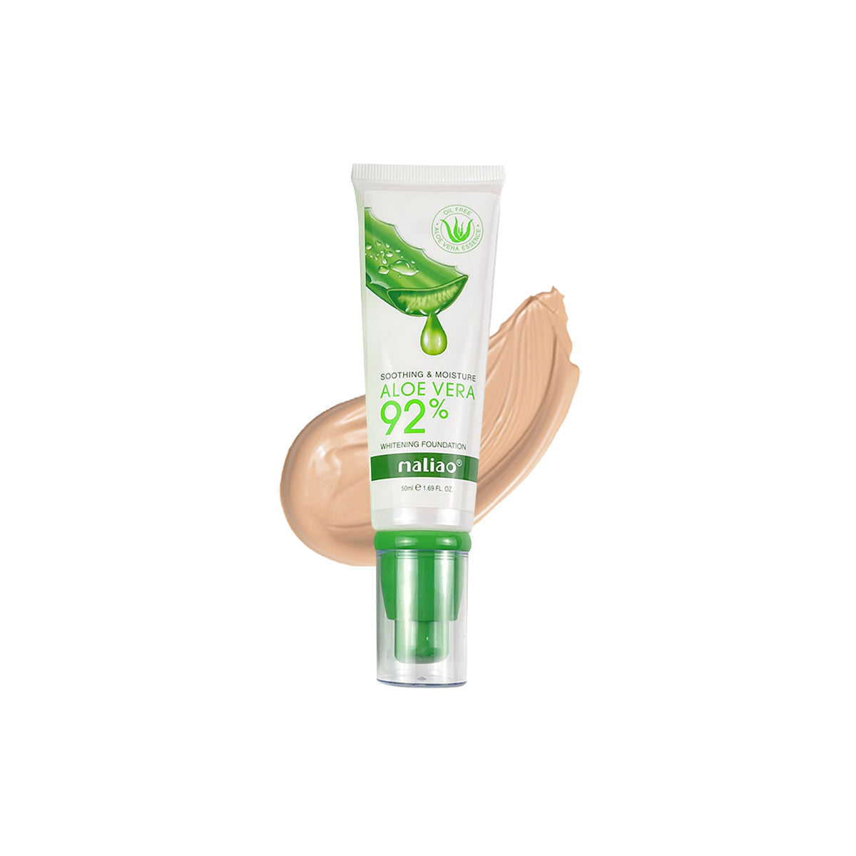 Maliao Aloe Vera 92% Soothing & Moisture Whitening Foundation - Nourish and Illuminate Face